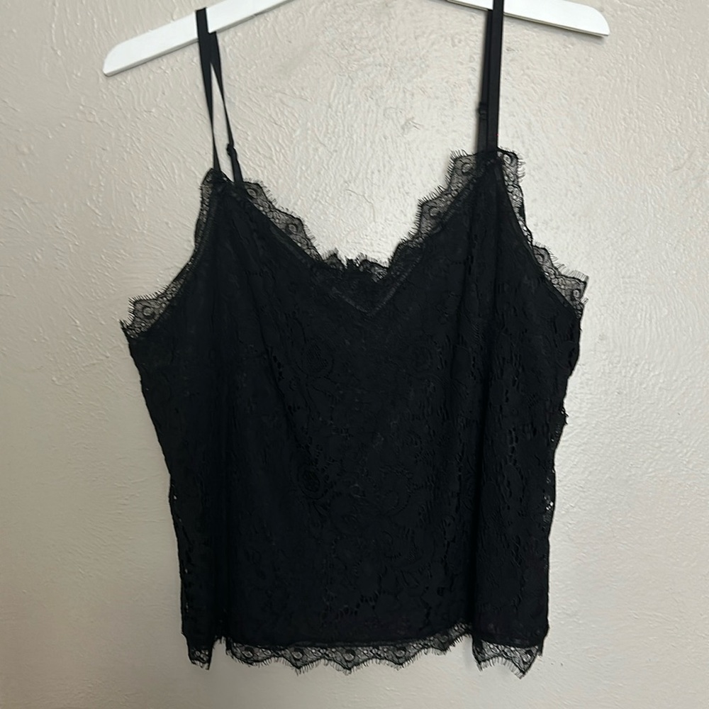 Black lace tank